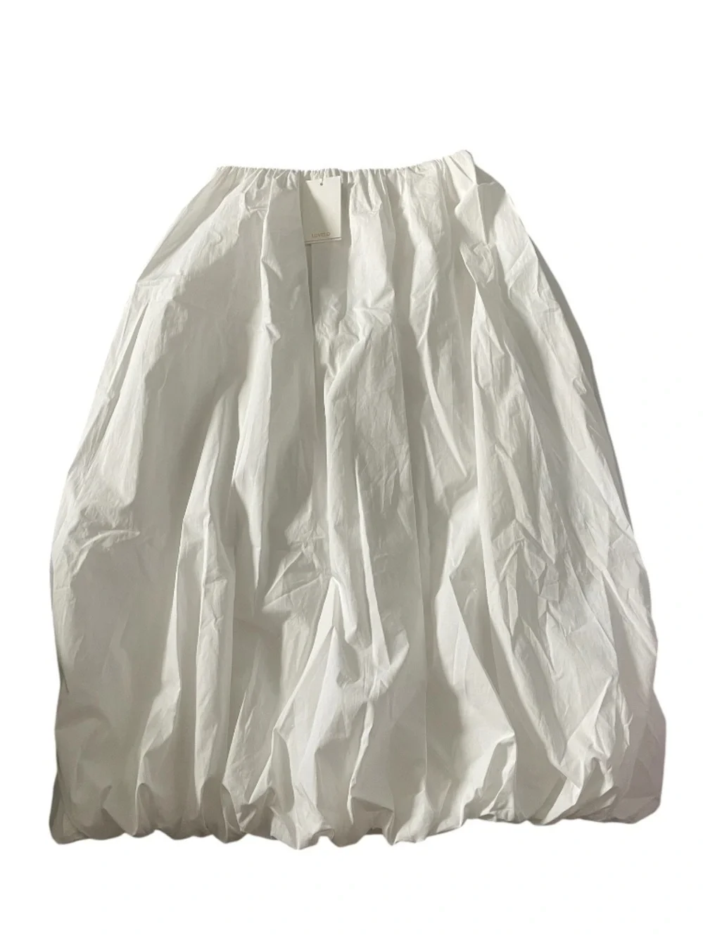 Lovelo White Taffeta Bubble Hem Mini Skirt - Picture 3 of 5